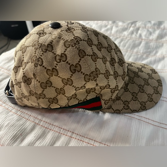 Original GG canvas baseball hat with Web - Picture 2 of 4